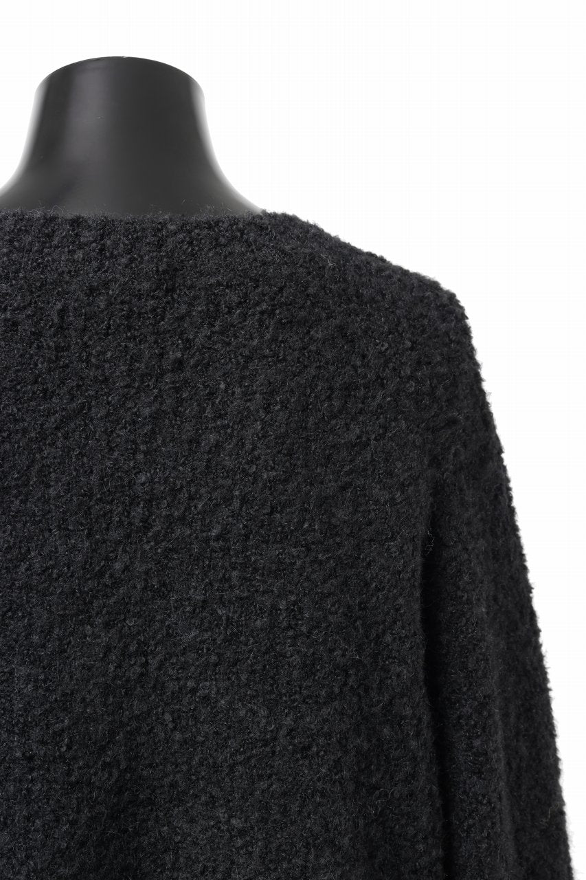画像をギャラリービューアに読み込む, TARO HORIUCHI / th products Inflated Cardigan / 1/4.5 kasuri loop knit (black)