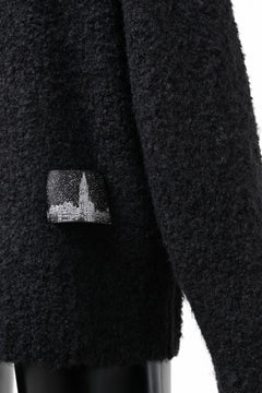 画像をギャラリービューアに読み込む, TARO HORIUCHI / th products Inflated Cardigan / 1/4.5 kasuri loop knit (black)