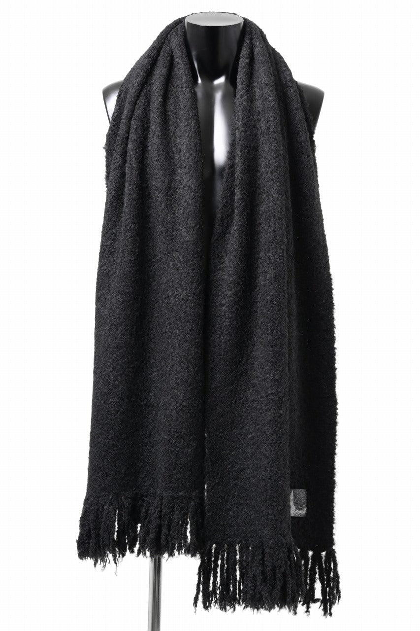 画像をギャラリービューアに読み込む, th products Inflated Scarf / 1/4.5 kasuri loop knit (black)