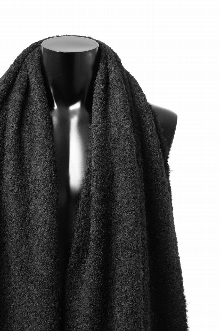 画像をギャラリービューアに読み込む, TARO HORIUCHI / th products Inflated Scarf / 1/4.5 kasuri loop knit (black)