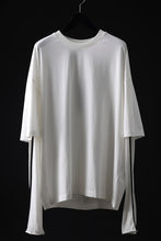 画像をギャラリービューアに読み込む, thom/krom OVERSIZED LAYER PIPING SLEEVE TEE / COTTON JERSEY (CREAM)