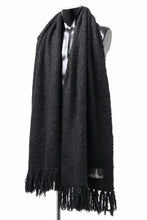 画像をギャラリービューアに読み込む, th products Inflated Scarf / 1/4.5 kasuri loop knit (black)