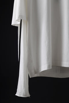 画像をギャラリービューアに読み込む, thom/krom OVERSIZED LAYER PIPING SLEEVE TEE / COTTON JERSEY (CREAM)