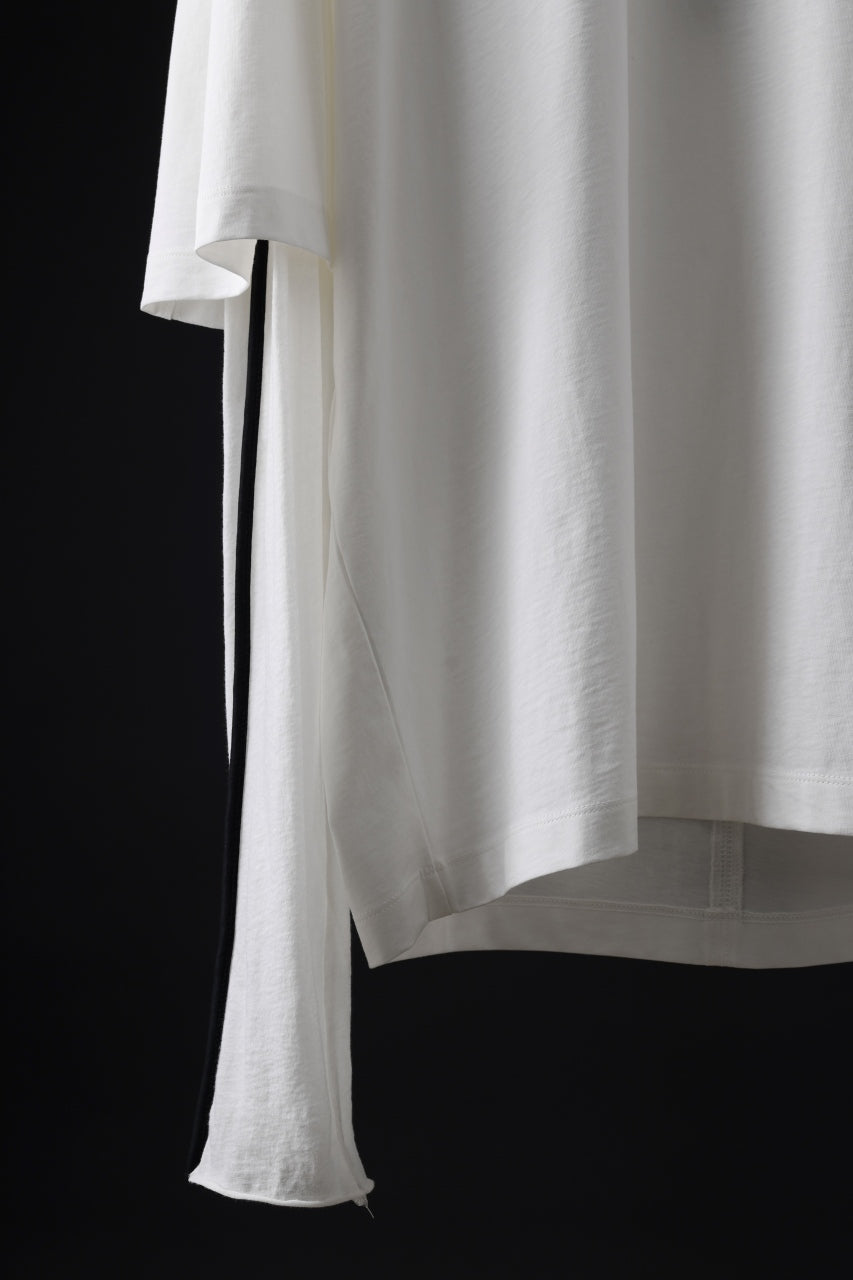 画像をギャラリービューアに読み込む, thom/krom OVERSIZED LAYER PIPING SLEEVE TEE / COTTON JERSEY (CREAM)