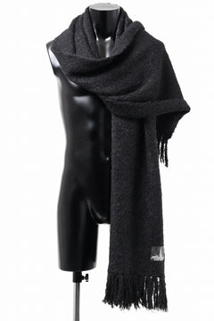 画像をギャラリービューアに読み込む, th products Inflated Scarf / 1/4.5 kasuri loop knit (black)