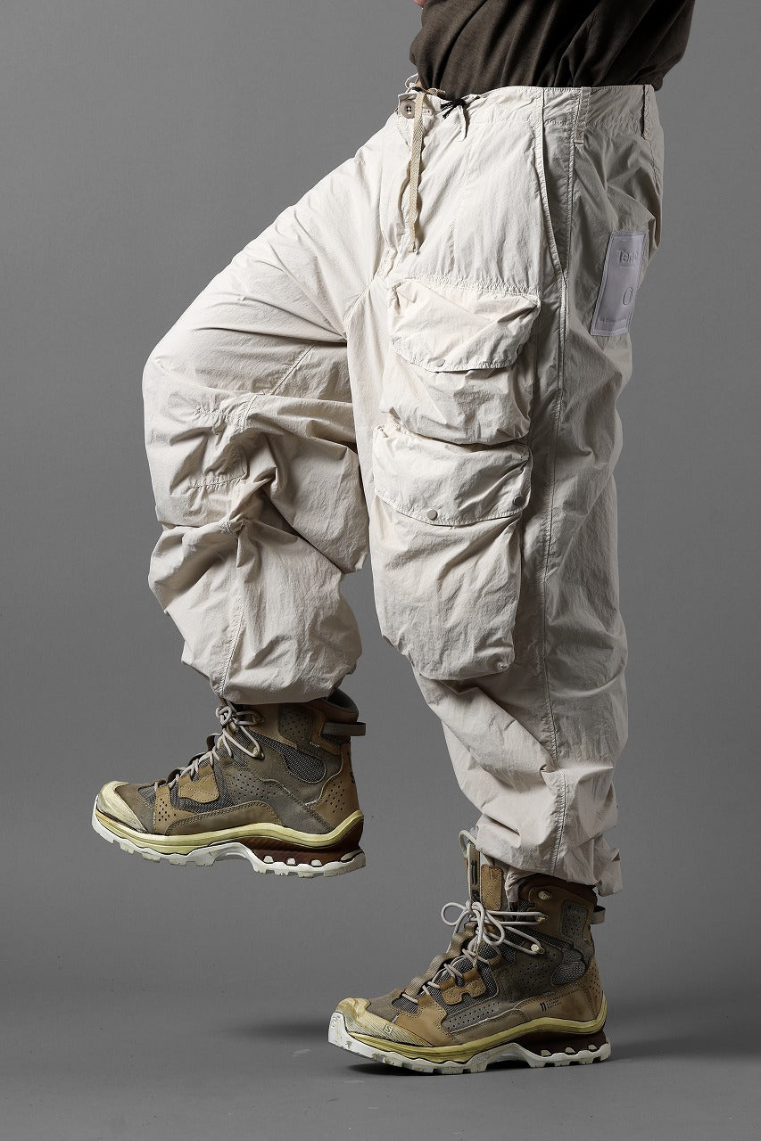 画像をギャラリービューアに読み込む, Ten c CARGO TROUSERS / GARMENT DYED LIGHT NYLON TACTEL MID LAYER (BEIGE)