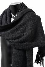 画像をギャラリービューアに読み込む, th products Inflated Scarf / 1/4.5 kasuri loop knit (black)