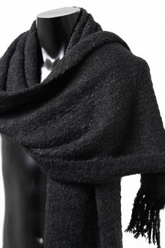 画像をギャラリービューアに読み込む, TARO HORIUCHI / th products Inflated Scarf / 1/4.5 kasuri loop knit (black)