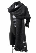 画像をギャラリービューアに読み込む, th products Inflated Scarf / 1/4.5 kasuri loop knit (black)