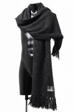 画像をギャラリービューアに読み込む, th products Inflated Scarf / 1/4.5 kasuri loop knit (black)