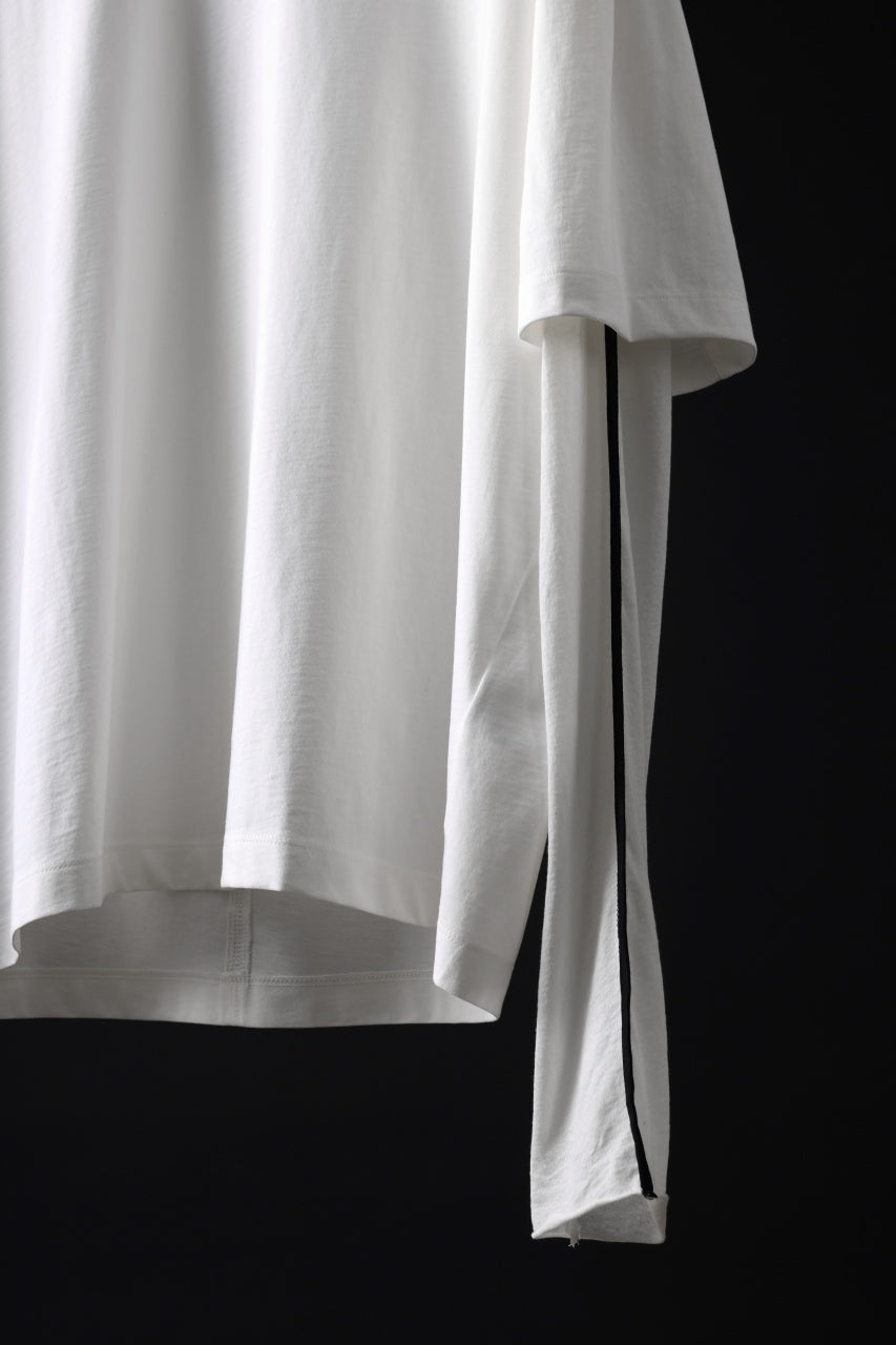 画像をギャラリービューアに読み込む, thom/krom OVERSIZED LAYER PIPING SLEEVE TEE / COTTON JERSEY (CREAM)