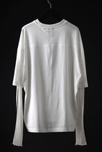 画像をギャラリービューアに読み込む, thom/krom OVERSIZED LAYER PIPING SLEEVE TEE / COTTON JERSEY (CREAM)