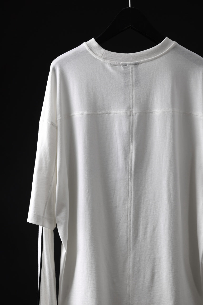 画像をギャラリービューアに読み込む, thom/krom OVERSIZED LAYER PIPING SLEEVE TEE / COTTON JERSEY (CREAM)