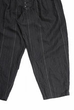 画像をギャラリービューアに読み込む, KLASICA "VICTOR" BACK SEAM TAPERED TROUSERS / LIGHT WEIGHT DARK RANDOM STRIPE RAMIE (IRON STRIPE)