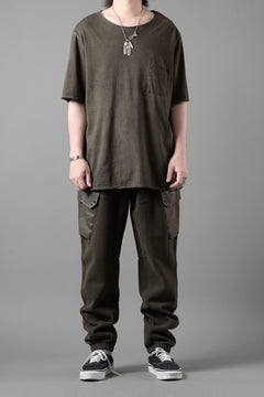 Load image into Gallery viewer, Ten c MULTI POCKET SNAP SWEAT PANTS / GARMENT DYED (DARK OLIVE)