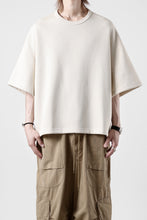 画像をギャラリービューアに読み込む, N/07 OVERSIZE TOP / RIBBED CARDBOARD KNIT JERSEY (IVORY)