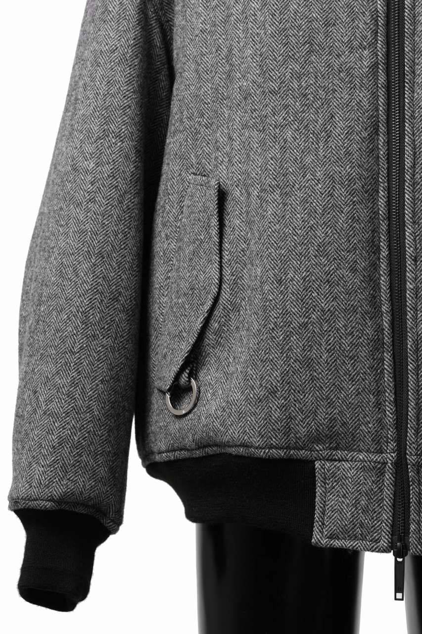 画像をギャラリービューアに読み込む, TARO HORIUCHI / th products 3D Collar MA-1 / herringbone tweed (gray)