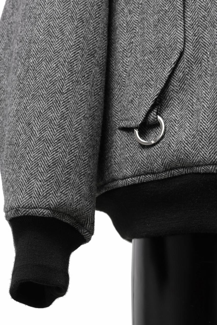 画像をギャラリービューアに読み込む, TARO HORIUCHI / th products 3D Collar MA-1 / herringbone tweed (gray)