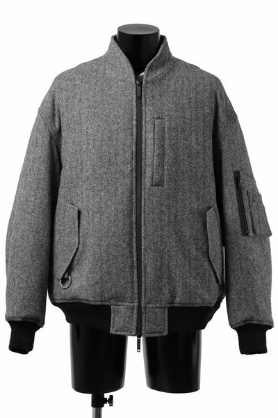 th products 3D Collar MA-1 / herringbone tweed (gray)
