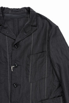 画像をギャラリービューアに読み込む, KLASICA exclusive "KLING" SINGLE LAYER 3 POCKET BLAZER / LIGHT WEIGHT DARK RANDOM STRIPE RAMIE (IRON STRIPES)