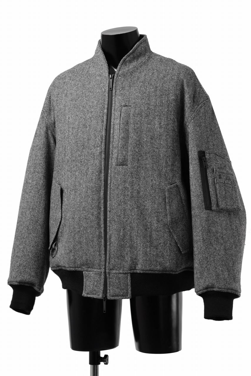 画像をギャラリービューアに読み込む, TARO HORIUCHI / th products 3D Collar MA-1 / herringbone tweed (gray)