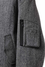 画像をギャラリービューアに読み込む, TARO HORIUCHI / th products 3D Collar MA-1 / herringbone tweed (gray)
