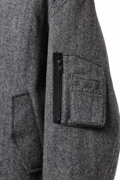 画像をギャラリービューアに読み込む, TARO HORIUCHI / th products 3D Collar MA-1 / herringbone tweed (gray)