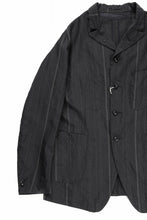 画像をギャラリービューアに読み込む, KLASICA exclusive "KLING" SINGLE LAYER 3 POCKET BLAZER / LIGHT WEIGHT DARK RANDOM STRIPE RAMIE (IRON STRIPES)