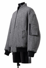 画像をギャラリービューアに読み込む, TARO HORIUCHI / th products 3D Collar MA-1 / herringbone tweed (gray)