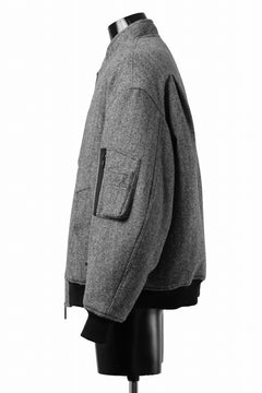 画像をギャラリービューアに読み込む, TARO HORIUCHI / th products 3D Collar MA-1 / herringbone tweed (gray)