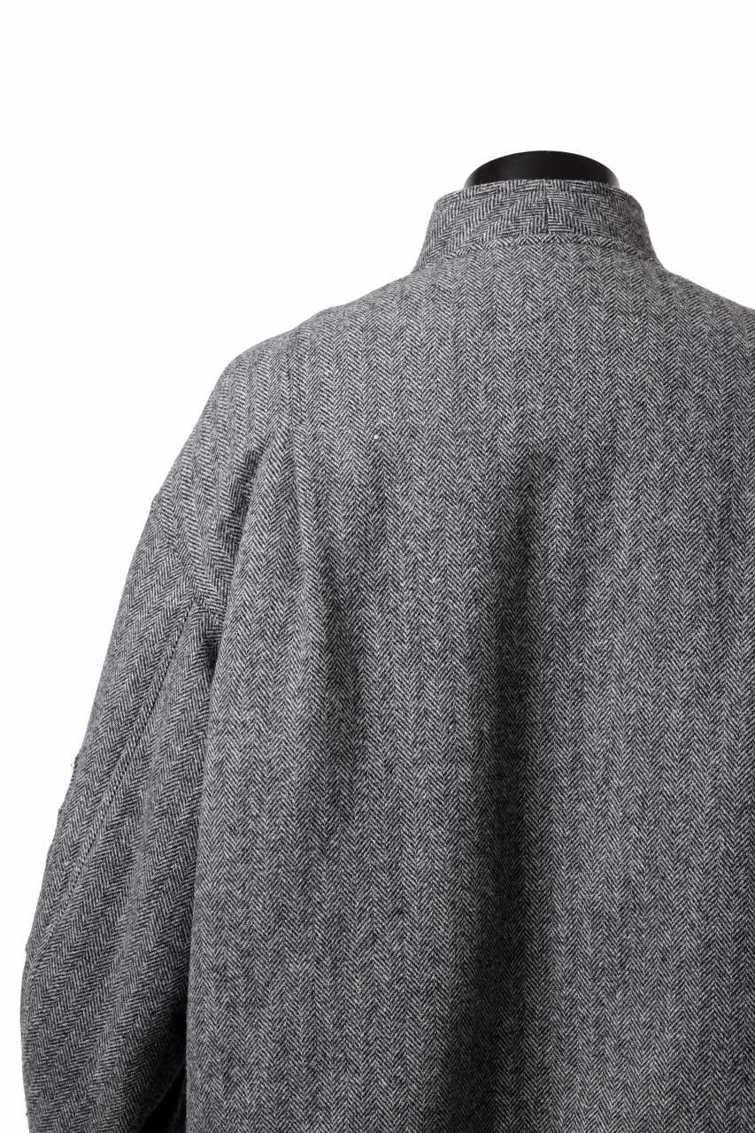 画像をギャラリービューアに読み込む, TARO HORIUCHI / th products 3D Collar MA-1 / herringbone tweed (gray)