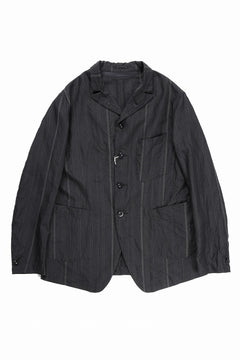 画像をギャラリービューアに読み込む, KLASICA exclusive "KLING" SINGLE LAYER 3 POCKET BLAZER / LIGHT WEIGHT DARK RANDOM STRIPE RAMIE (IRON STRIPES)