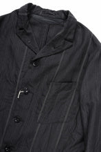 画像をギャラリービューアに読み込む, KLASICA exclusive "KLING" SINGLE LAYER 3 POCKET BLAZER / LIGHT WEIGHT DARK RANDOM STRIPE RAMIE (IRON STRIPES)