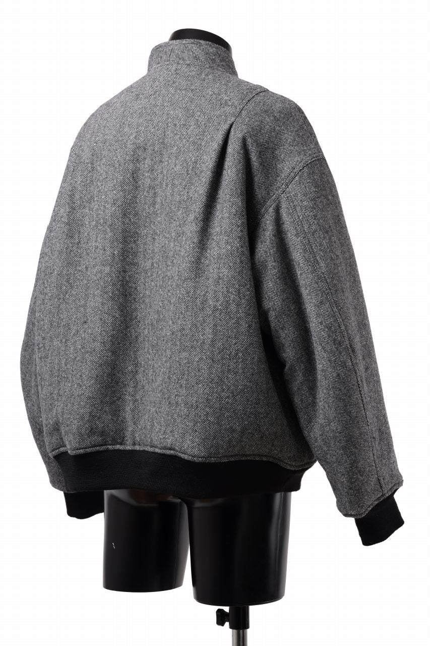 画像をギャラリービューアに読み込む, TARO HORIUCHI / th products 3D Collar MA-1 / herringbone tweed (gray)