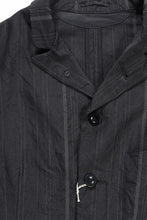 画像をギャラリービューアに読み込む, KLASICA exclusive "KLING" SINGLE LAYER 3 POCKET BLAZER / LIGHT WEIGHT DARK RANDOM STRIPE RAMIE (IRON STRIPES)