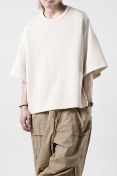 画像をギャラリービューアに読み込む, N/07 OVERSIZE TOP / RIBBED CARDBOARD KNIT JERSEY (IVORY)