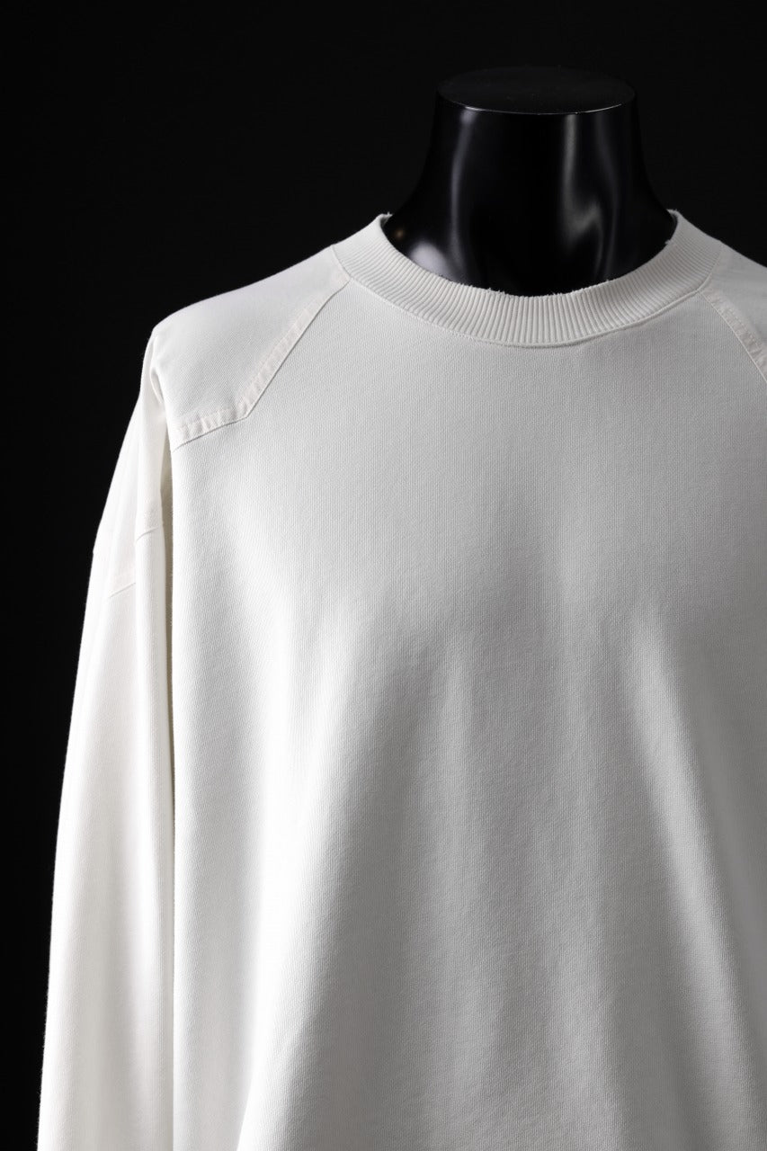 画像をギャラリービューアに読み込む, thom/krom CREW NECK TOPS / USED EFFECT COTTON SWEAT (CREAM)