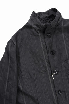 画像をギャラリービューアに読み込む, KLASICA exclusive "KLING" SINGLE LAYER 3 POCKET BLAZER / LIGHT WEIGHT DARK RANDOM STRIPE RAMIE (IRON STRIPES)