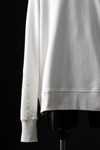 画像をギャラリービューアに読み込む, thom/krom CREW NECK TOPS / USED EFFECT COTTON SWEAT (CREAM)