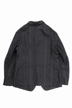 画像をギャラリービューアに読み込む, KLASICA exclusive "KLING" SINGLE LAYER 3 POCKET BLAZER / LIGHT WEIGHT DARK RANDOM STRIPE RAMIE (IRON STRIPES)