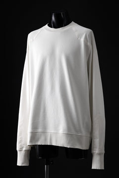 画像をギャラリービューアに読み込む, thom/krom CREW NECK TOPS / USED EFFECT COTTON SWEAT (CREAM)