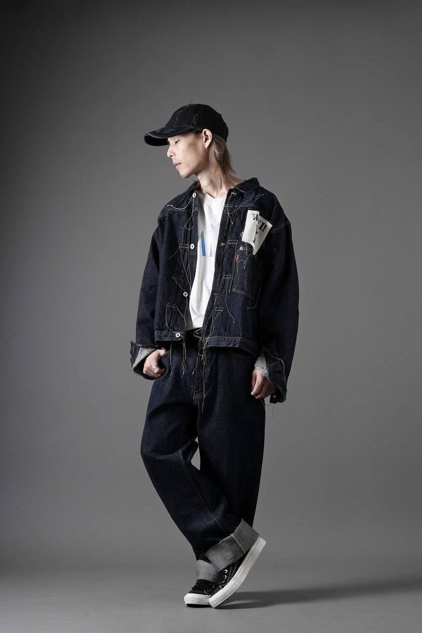 画像をギャラリービューアに読み込む, FULLCOUNT WWⅡ Model Brown Cotton Denim Pants / 13.7oz Zimbabwe Selvedge Denim (INDIGO BLUE / ONE WASHED)