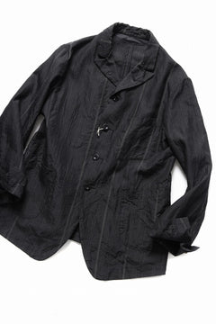 画像をギャラリービューアに読み込む, KLASICA exclusive "KLING" SINGLE LAYER 3 POCKET BLAZER / LIGHT WEIGHT DARK RANDOM STRIPE RAMIE (IRON STRIPES)