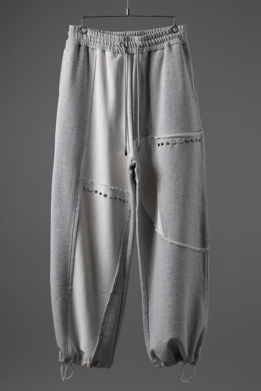 画像をギャラリービューアに読み込む, Feng Chen Wang PANELLED STRAIGHT SWEATPANTS (GREY)