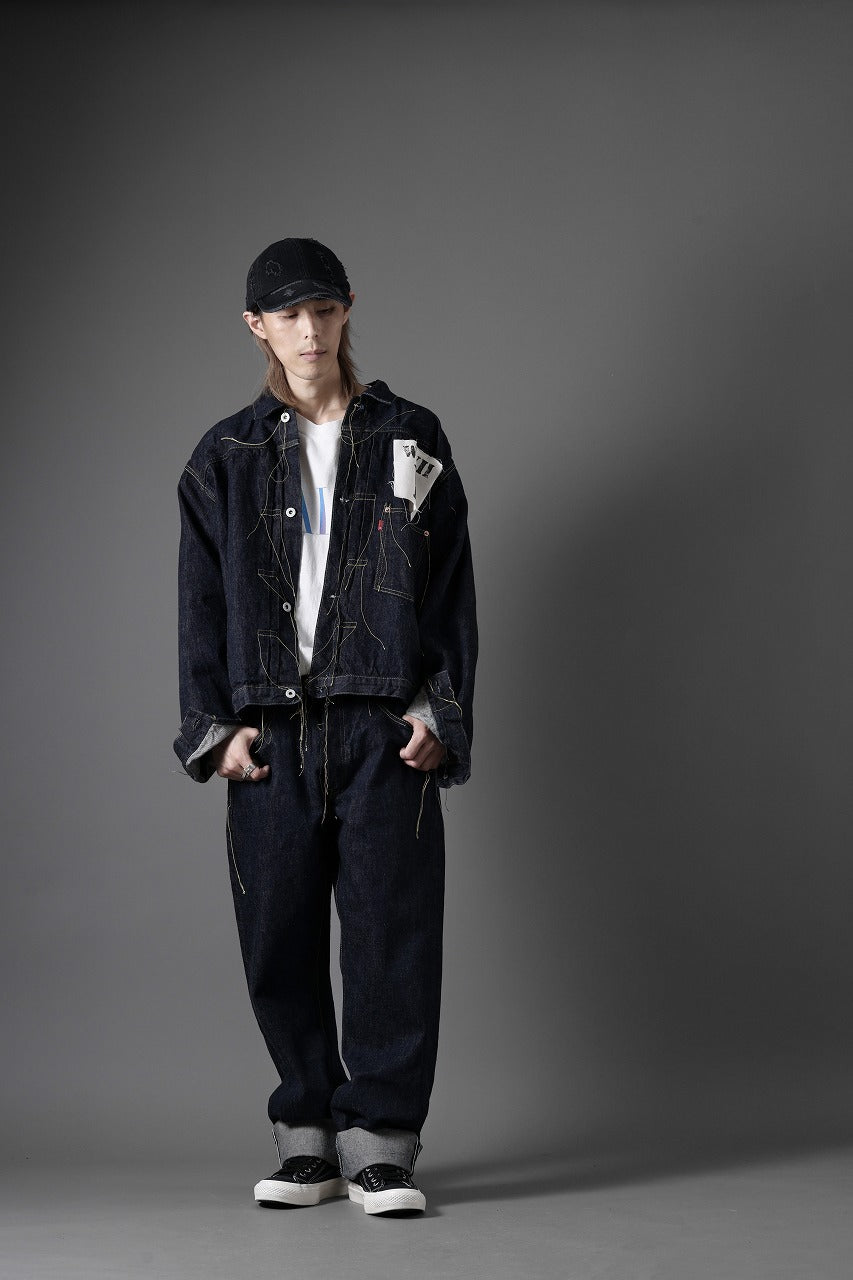 画像をギャラリービューアに読み込む, FULLCOUNT WWⅡ Model Brown Cotton Denim Pants / 13.7oz Zimbabwe Selvedge Denim (INDIGO BLUE / ONE WASHED)