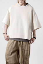 画像をギャラリービューアに読み込む, N/07 OVERSIZE TOP / RIBBED CARDBOARD KNIT JERSEY (IVORY)