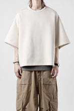 画像をギャラリービューアに読み込む, N/07 OVERSIZE TOP / RIBBED CARDBOARD KNIT JERSEY (IVORY)