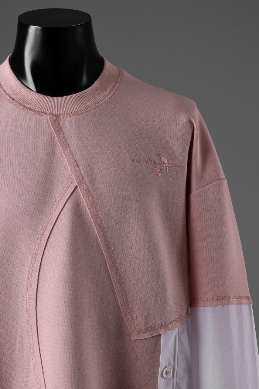 画像をギャラリービューアに読み込む, Feng Chen Wang MULTIPLE PANELLED SWEATER (PINK)