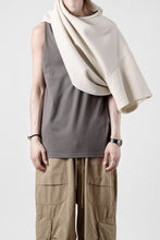 画像をギャラリービューアに読み込む, N/07 OVERSIZE TOP / RIBBED CARDBOARD KNIT JERSEY (IVORY)