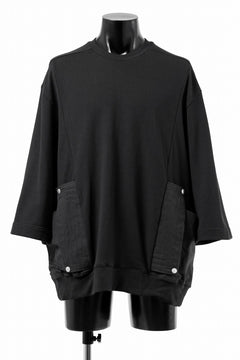 画像をギャラリービューアに読み込む, A.F ARTEFACT FLAP-DETAIL COMBINATION TOPS (BLACK)